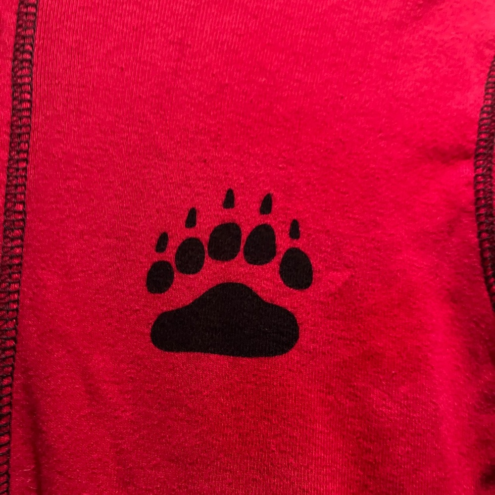 Lazy One Red Onesie With Bear Bum Design On Detac… - image 3